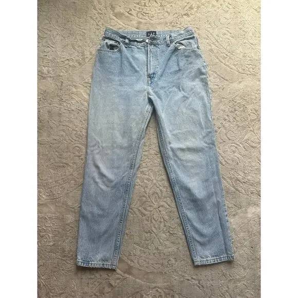 Vintage 90s GAP High Rise Tapered Jeans Women’s Size 8 100% Cotton - Picture 2 of 7